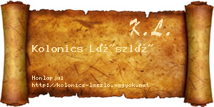 Kolonics László névjegykártya
